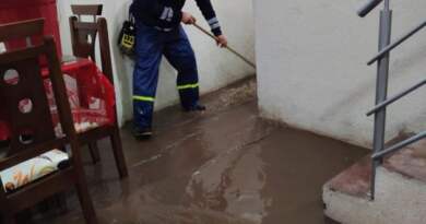 Fuertes lluvias provocan inundación en el barrio La Laguna