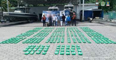 Asegurados cuatro hombres señalados de transportar media tonelada de cocaína
