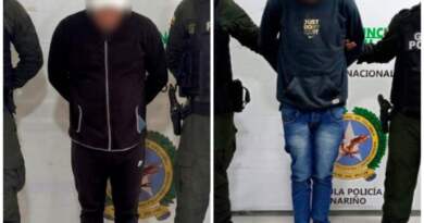 Capturan a dos presuntos extorsionistas en Puerres e Ipiales Capturan a dos presuntos extorsionistas en Puerres e Ipiales