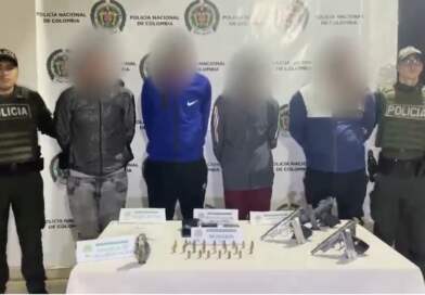 Cuatro capturados en Ipiales con armas, explosivos y material alusivo a grupo criminal