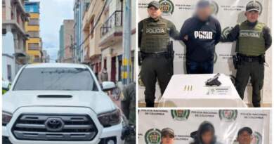Ipiales: Dos capturados por porte ilegal de armas y una camioneta recuperada