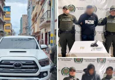 Ipiales: Dos capturados por porte ilegal de armas y una camioneta recuperada